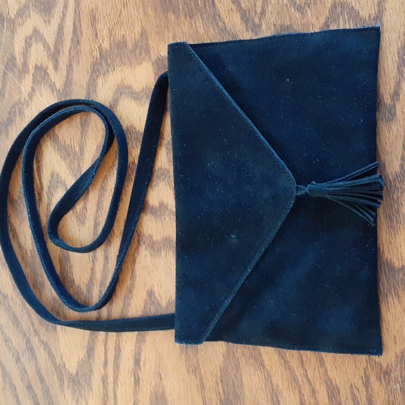 Roost black suede tasseled crossbody bag - Picture 10 of 10